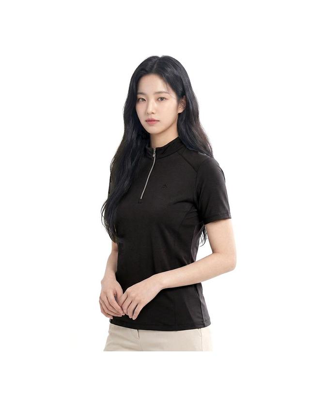 콜핑 콜핑 2042TK801W 아이스본 메쉬 속건 여성 반팔 반집업 티셔츠 착용컷