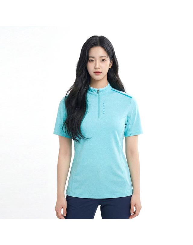 콜핑 콜핑 여성 하이쿨 통기성 좋은 등산 반팔 반집업 티셔츠 1802TK255W 착용컷