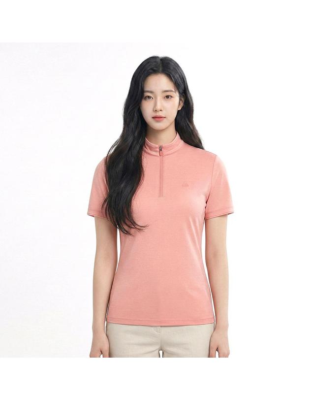 콜핑 콜핑 여성 아이스본 스판 등산 반팔 반집업 티셔츠 2142TK831W 착용컷