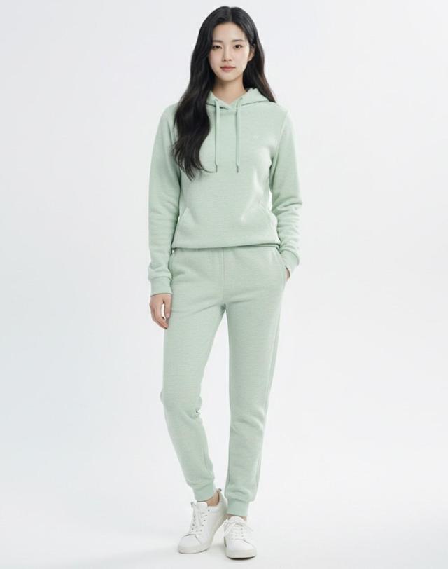 콜핑 콜핑 여성 겨울 밴딩 다이마루 코튼 등산 조거 바지 2494PK624W 착용컷