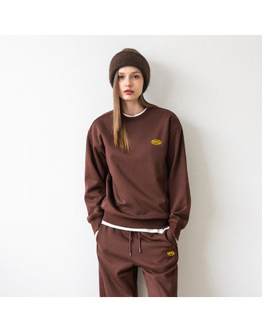 UNISEX GNRL 베이직 기모 맨투맨 [BROWN] / SBC4U02012