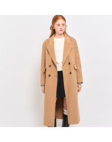 WOMAN 울 핸드메이드 더블 롱 코트 [BEIGE] / WBC4L10503
