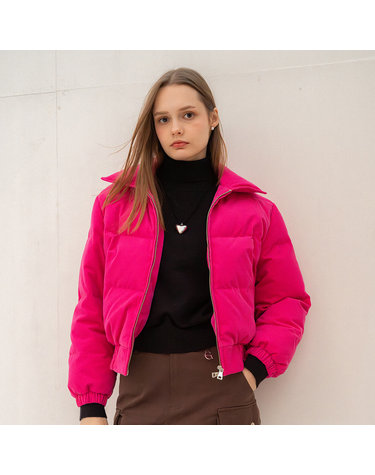 UNISEX 코듀로이 덕다운 숏 푸퍼 [PINK] / SBC4U07006