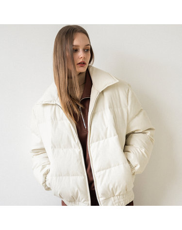 UNISEX 코듀로이 덕다운 숏 푸퍼 [IVORY] / SBC4U07006