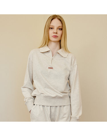 UNISEX 히스토리 뮤지엄 카라 티셔츠 [OATMEAL] / SBC1U01010
