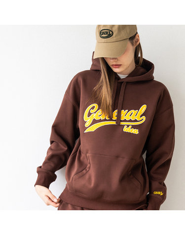 UNISEX 부클 로고 기모 후드티 [BROWN] / SBC4U02013