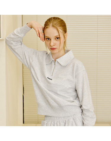 UNISEX 히스토리 뮤지엄 카라 티셔츠 [LIGHTE GREY] / SBC1U01010