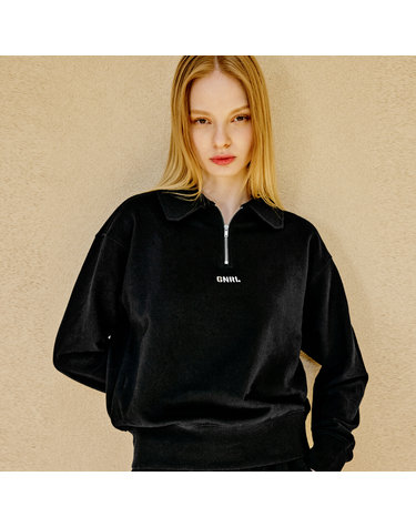 UNISEX 히스토리 뮤지엄 카라 티셔츠 [BLACK] / SBC1U01010