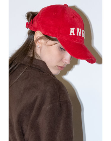 UNISEX 엔젤 레터링 코듀로이 볼캡 [RED] / SBC4U91007