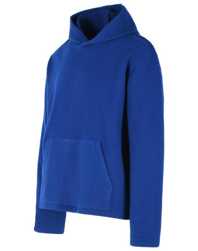 리에르 [해외직구] 26FW 리에르 후드 티셔츠 NFL9 X02INDIGO FLEECE Blue 착용컷