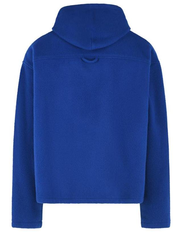 리에르 [해외직구] 26FW 리에르 후드 티셔츠 NFL9 X02INDIGO FLEECE Blue 착용컷