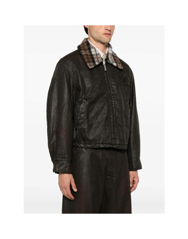 피디에프 [해외직구] 26FW 피디에프 가죽 자켓 DFM09055 GF188PX BROWN 착용컷