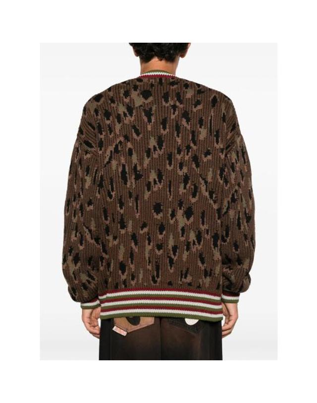 피디에프 [해외직구] 26FW 피디에프 니트웨어 DFM55045 MC08 1KNIT BROWN 착용컷