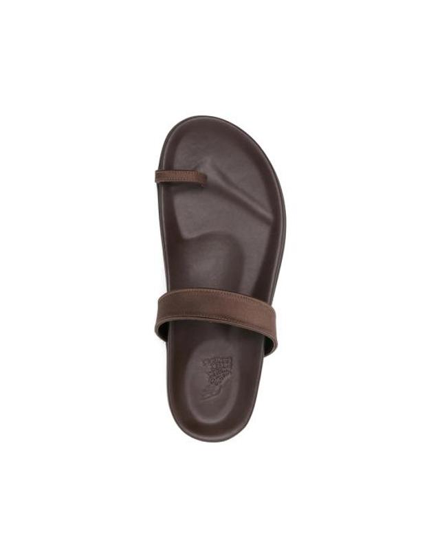 에이션트 그릭 [해외직구] 26SS 에이션트 그릭 슈즈 THALIA SATIN BROWN 착용컷