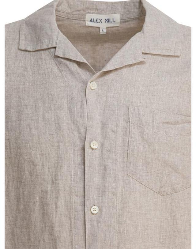 알렉스 밀 [해외직구] 26SS 알렉스 밀 반팔 셔츠 234 MS035 3139FLAX Beige 착용컷
