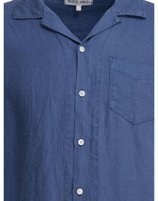 알렉스 밀 [해외직구] 25SS 알렉스 밀 반팔 셔츠 234MS0352703PACIFIC LIGHT BLUE 착용컷