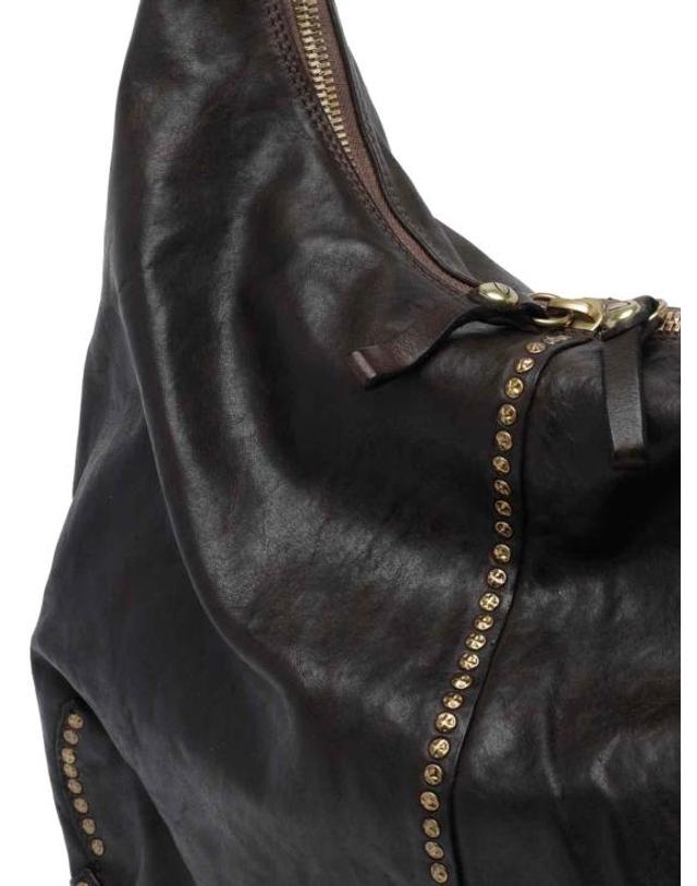 캄포마찌 [해외직구] 26FW 캄포마찌 숄더백 C045720NDX0007C1501 BROWN 착용컷