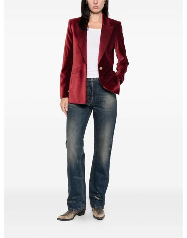 앨리스 앤 올리비아 [해외직구] 26SS 앨리스 앤 올리비아 수트 자켓 CC510B69222I606 Dark Red 착용컷