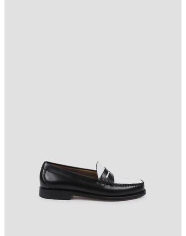 [해외직구] 25FW GH BASS 뮬 슬리퍼 BA11010H 001 BLACK WHITE LEATHER