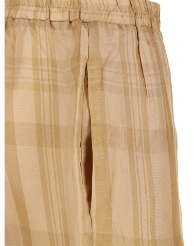 더프랭키샵 [해외직구] 26SS 더프랭키샵 팔라초 팬츠 BAXTER SHEER FLUID TRACK PANTS BEIGE GLEN PLAID Beige 착용컷