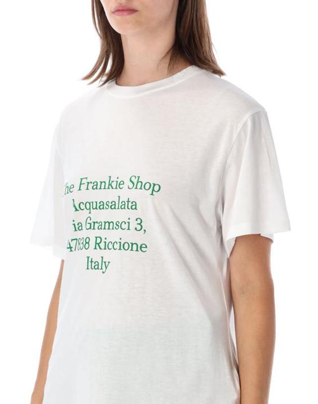 더프랭키샵 [해외직구] 26FW 더프랭키샵 반팔 티셔츠 TSHIRT 973 WHITE GREEN 착용컷