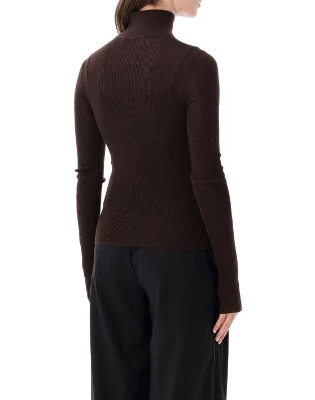 더프랭키샵 [해외직구] 26FW 더프랭키샵 터틀넥 KNFS22851200 BROWN BORD BROWN BORDEAUX 착용컷