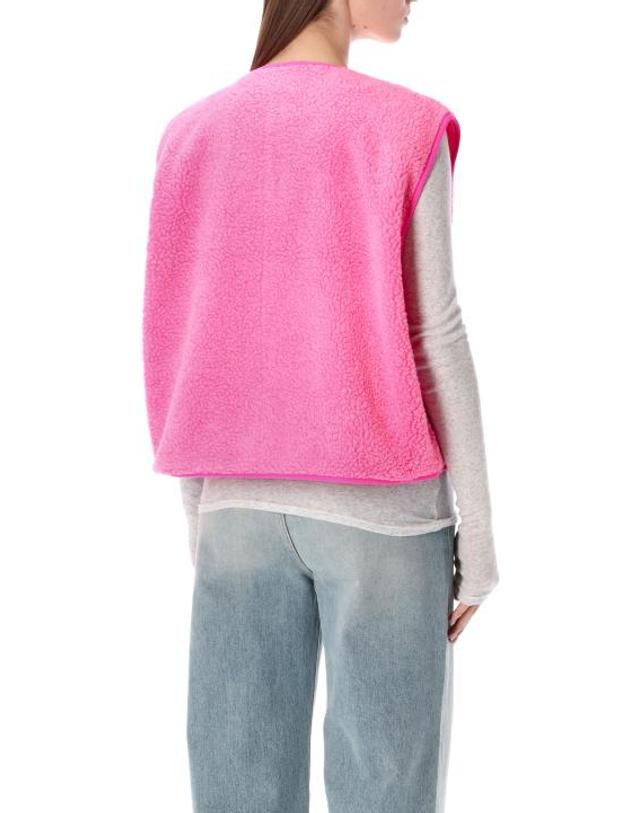 아메리칸 빈티지 [해외직구] 26FW 아메리칸 빈티지 베스트 HOK16B PINK ACID Fucsia 착용컷