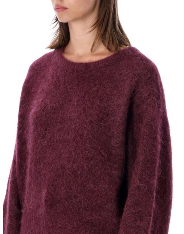 아메리칸 빈티지 [해외직구] 26FW 아메리칸 빈티지 스웨터 NIB18A CANNEBERGE CRANBERRY MELANGE 착용컷