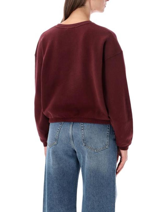 아메리칸 빈티지 [해외직구] 26FW 아메리칸 빈티지 스웨터 IZU03A CERISIER BURGUNDY 착용컷