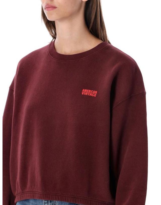 아메리칸 빈티지 [해외직구] 26FW 아메리칸 빈티지 스웨터 IZU03A CERISIER BURGUNDY 착용컷