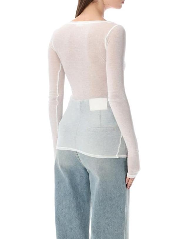 아메리칸 빈티지 [해외직구] 26FW 아메리칸 빈티지 반팔 티셔츠 MAS04 BLANC WHITE 착용컷