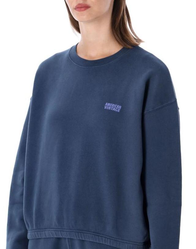 아메리칸 빈티지 [해외직구] 26FW 아메리칸 빈티지 스웨터 IZU03A MARINE BLUE 착용컷