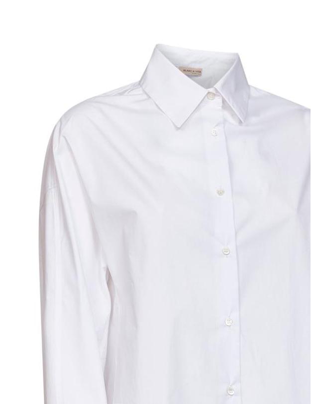 블랑카 비타 [해외직구] 26SS 블랑카 비타 셔츠 CALANDRA0804DIAMANTE WHITE 착용컷