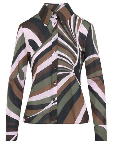 [해외직구] 26FW 푸찌 셔츠 6URJ25 6U754 012 KHAKI PINK