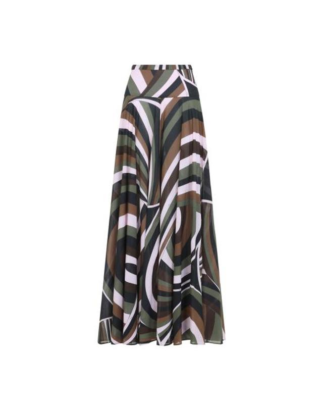 푸찌 [해외직구] 26FW 푸찌 롱 스커트 6URW30 6U754 012 KHAKI PINK 착용컷