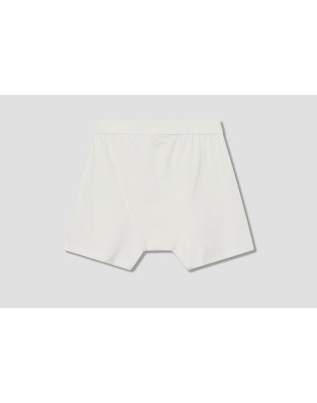 메르츠 비 슈바넨 [해외직구] 24FW MERZ B. SCHWANEN 팬티 255 남성용 루프휠 복서 버튼 플라이 7.2온스 평방 야드 화이트 착용컷