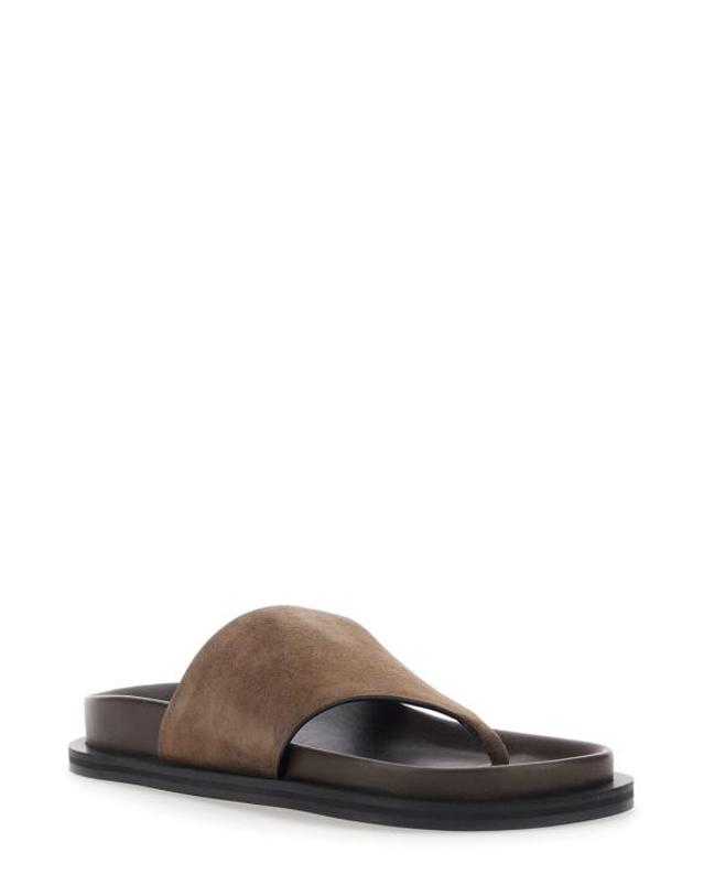 에이 에머리 [해외직구] 26SS 에이 에머리 뮬 슬리퍼 242321CEDARSUEDE Brown 착용컷