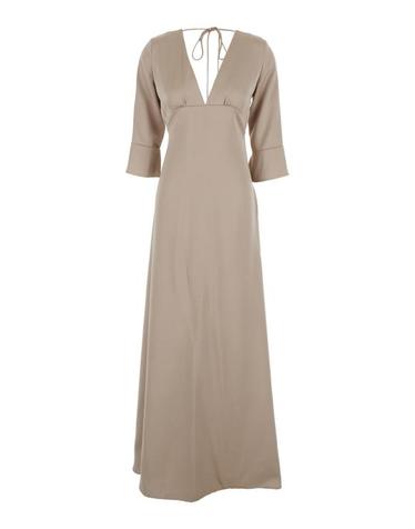 [해외직구] 25FW 플레인 롱 원피스 3495G4331348 Beige