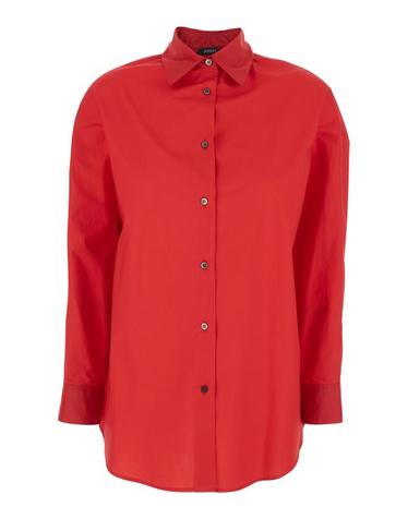 [해외직구] 26SS 플레인 블라우스 셔츠 457340800340 Red