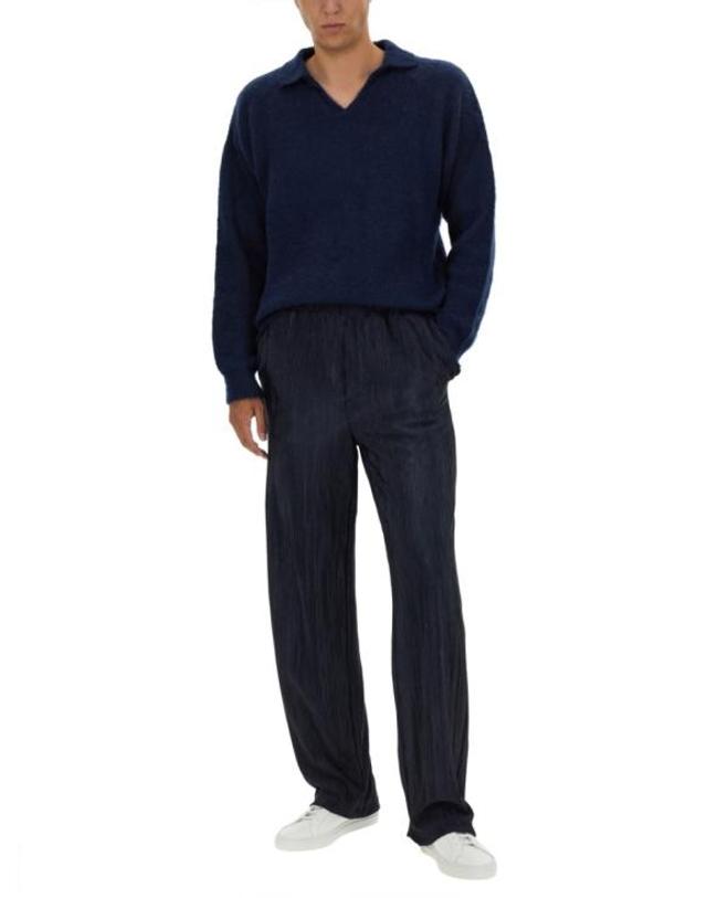패밀리퍼스트 밀라노 [해외직구] 24FW 패밀리퍼스트 밀라노 폴로 티셔츠 SWF2404 DARKBLUE Blue 착용컷