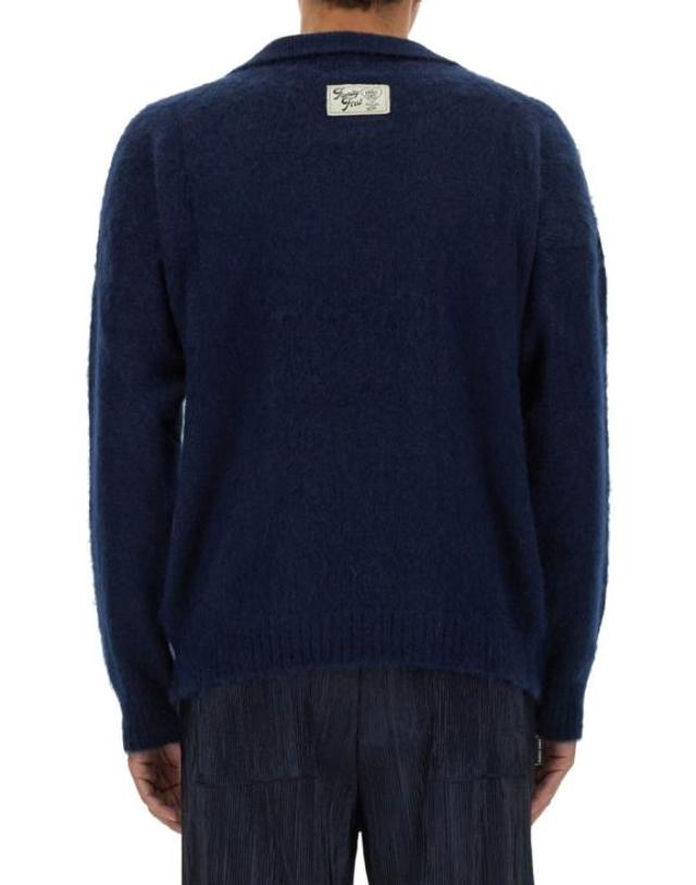 패밀리퍼스트 밀라노 [해외직구] 24FW 패밀리퍼스트 밀라노 폴로 티셔츠 SWF2404 DARKBLUE Blue 착용컷