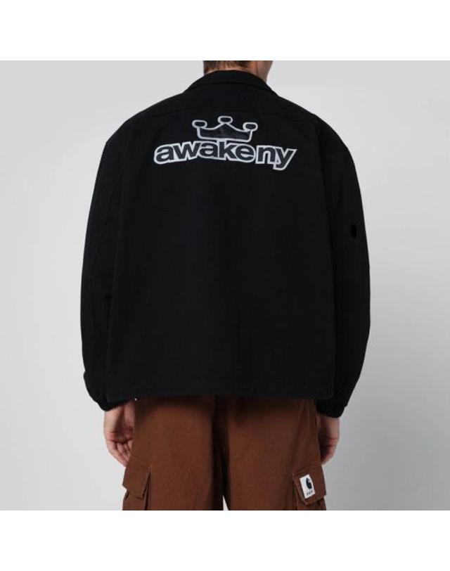 어웨이크 엔와이 [해외직구] 25FW 어웨이크 NY 긴팔 셔츠 AWKFW25OT002CO BLK BLACK 착용컷