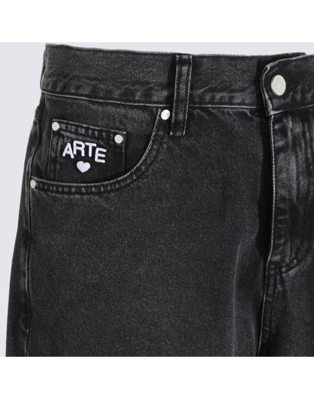 아르떼 앤트워프 [해외직구] 26FW 아르떼 앤트워프 데님 팬츠 AW26182P 001 BLACK 착용컷