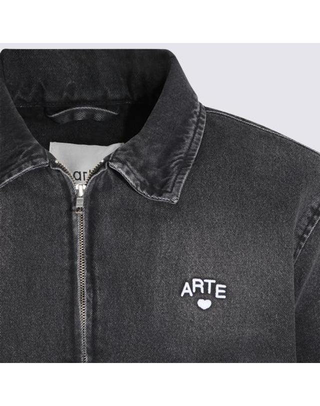 아르떼 앤트워프 [해외직구] 26FW 아르떼 앤트워프 데님 자켓 AW26013J 001 BLACK 착용컷