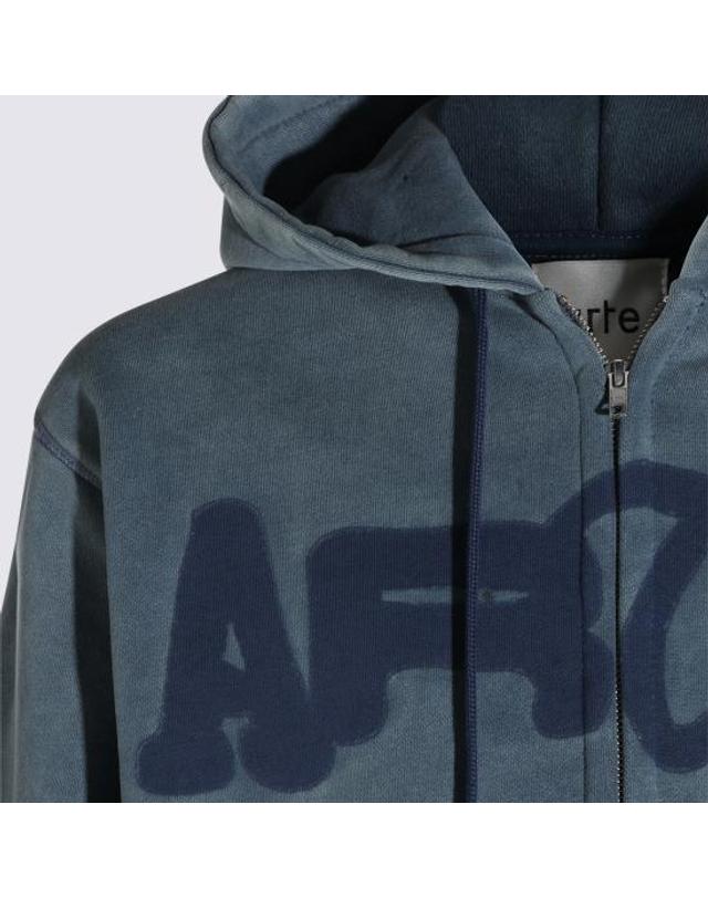 아르떼 앤트워프 [해외직구] 26FW 아르떼 앤트워프 후드 티셔츠 AW26110HJ 450 Navy 착용컷