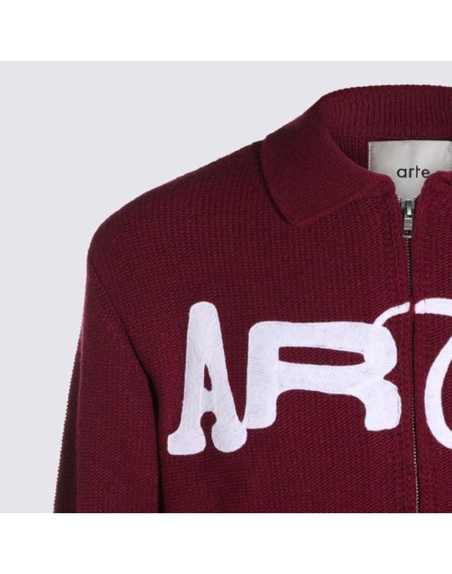 아르떼 앤트워프 [해외직구] 26FW 아르떼 앤트워프 집업 니트 AW26021K Bordeaux 착용컷