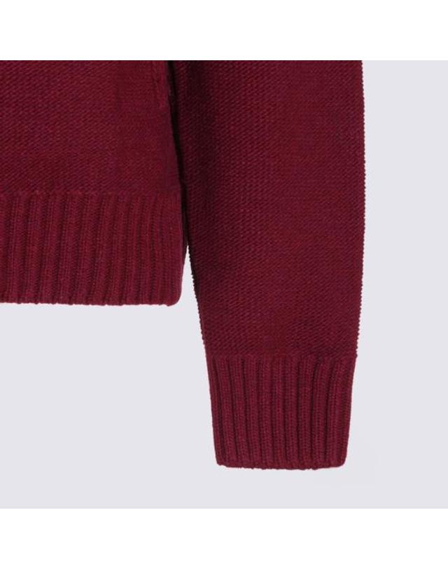 아르떼 앤트워프 [해외직구] 26FW 아르떼 앤트워프 집업 니트 AW26021K Bordeaux 착용컷