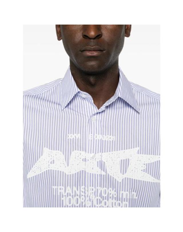 아르떼 앤트워프 [해외직구] 26FW 아르떼 앤트워프 긴팔 셔츠 047S 400 WHITE BLUE 착용컷