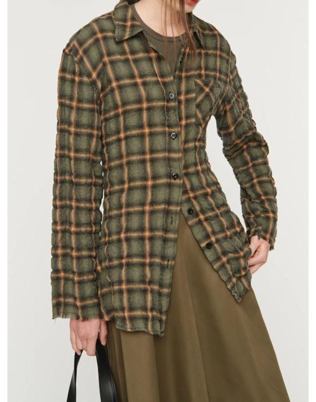 송포더뮤트 [해외직구] 26FW 송포더뮤트 셔츠 WSH032SHRCGRN Green 착용컷