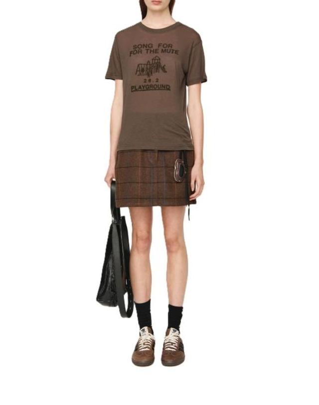 송포더뮤트 [해외직구] 26FW 송포더뮤트 스커트 WSK025KRCHBRN Brown 착용컷
